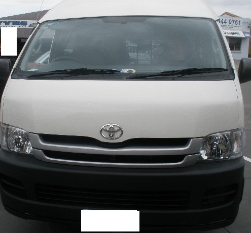 Toyota van front restored after repair